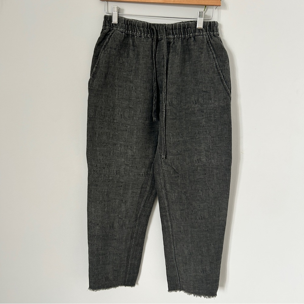 Zara linen-blend pants